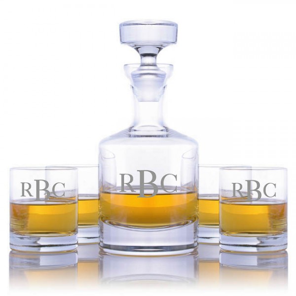 Ravenscroft Crystal Buckingham Decanter Set Free Personalization Engraved Ravenscroft Buckingham Decanter 4 Double Old Fashioned Tumblers