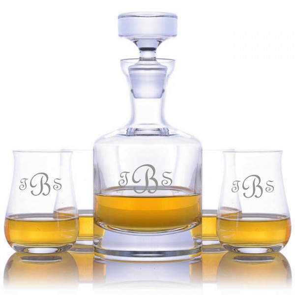 Crystal Buckingham Liquor Decanter Scotch Set By Ravenscroft Engraved Ravenscroft Buckingham Decanter 4 Single Malt Scotch Gles Set