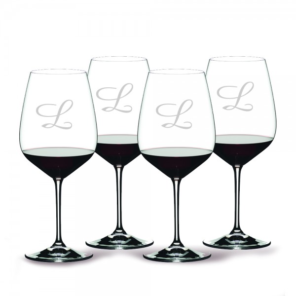 Personalized Crystal Extreme Red Wine Cabernet Glass 4pc. Set by Riedel