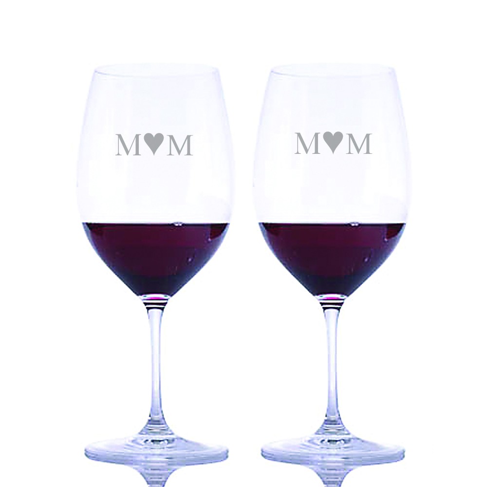 Engraved Riedel Vinum Bordeaux Red Wine Glass