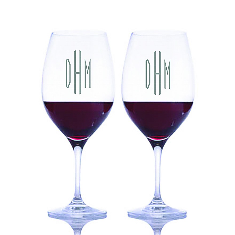 Engraved Riedel Vinum Bordeaux Red Wine Glass