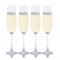 Champagne Glass 4pc. Set by Crystalize