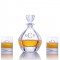 Crystalize Engraved Laguna Decanter with 2 Double Old Fashioned Tumblers