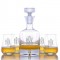 Engraved Ravenscroft Taylor Liquor Decanter & 4 Scotch Tumblers Set