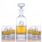 Ravenscroft Crystal Wellington Engraved Whiskey Decanter & 4 Double Old Fashioned Tumblers Set