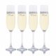 Mother's Day Champagne Glass 4pc. Set by Crystalize