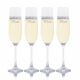 Mother's Day Champagne Glass 4pc. Set by Crystalize