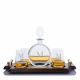 Cooper Liquor Decanter Scotch Wood Tray Set By Crystalize