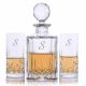 Cut Crystal 3 Piece Highball Whiskey Decanter Set