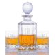Crystalize Engraved Cut Crystal Decanter & 2 Cut Crystal Tumblers