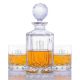 Crystalize Engraved Cut Crystal Decanter & 2 Cut Crystal Tumblers