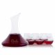 Gillespie Wine Decanter 7pc. Stemless Set By Crystalize