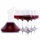 Gillespie Wine Decanter 7pc. Stemmed Set By Crystalize