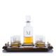 Hancock Liquor Decanter Wood Tray Set By Crystalize