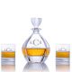 Crystalize Engraved Laguna Decanter with 2 Double Old Fashioned Tumblers