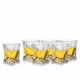 Engraved Quadro Whiskey Rocks Glass 6pc Set