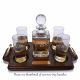 Crystal Whiskey Decanter Highball Tray Set by Crystalize 