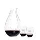 Engraved Amadeo Lyra Crystal Wine Decanter 3pc Stemless Gift Set by Riedel