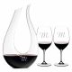 Custom Amadeo Lyra Crystal Wine Decanter 3pc Stemmed Set by Riedel