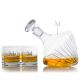 Engraved Beveled Orbital Magnum Liquor Decanter Rocks Set by Ravenscroft 