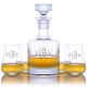 Engraved Ravenscroft Buckingham Decanter & 4 Single Malt Scotch Glasses Set