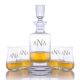 Engraved Kensington Decanter Scotch Set