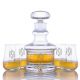 Engraved Ravenscroft Larchmont Decanter & 4 Single Malt Scotch Glasses