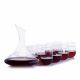 Engraved Crystal Ultra Magnum Wine Decanter 9 Piece Stemless Set by Ravenscroft 
