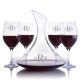 Ravenscroft Engraved Ultra Magnum Decanter & 4 Red Wine Glasses