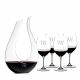 Engraved Amadeo Lyra Crystal Wine Decanter 5pc Stemmed Set by Riedel