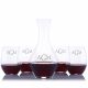 Custom Riedel Cabernet Wine Decanter 5pc. Stemless Set 