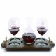 Riedel Cabernet Decanter & Stemmed Glasses Wood Tray Set