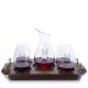 O Single Decanter Stemless Wood Tray Set by Riedel
