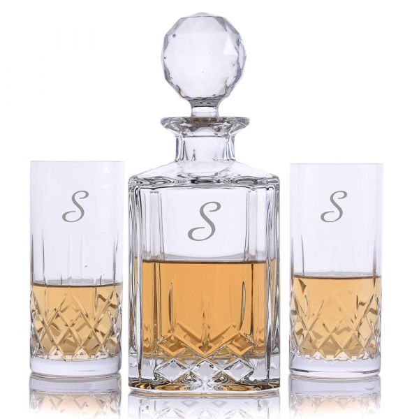 Engraved HighBall Whiskey Glassware