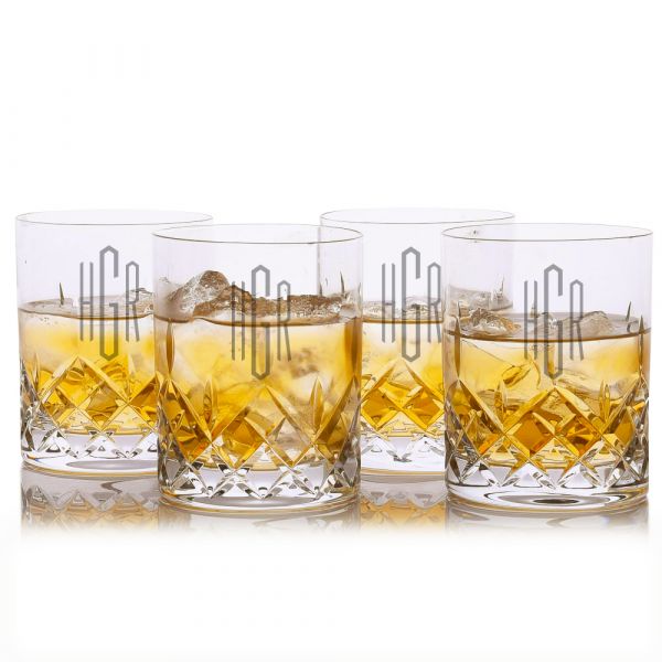 Crystalize Crystal Highball Cocktail Glass w/Titanium 2pc Set by Crystalize Perfect Groomsmen Gift or for Your Home Bar 