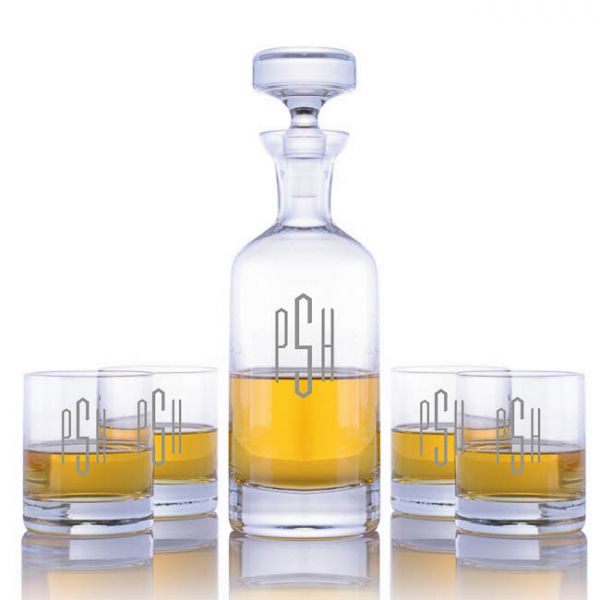 Personalized Gift Glasses Whiskey Decanter Set Whiskey Glasses 