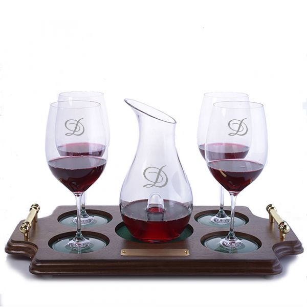 Engraved Riedel Vinum Bordeaux Red Wine Glass 4pc