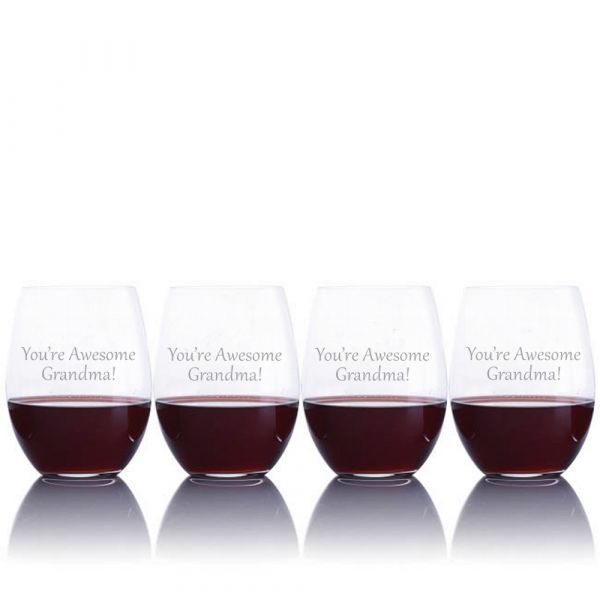 Riedel Vivant Merlot Stemless Red Wine Glasses 22.7/8 oz Crystal