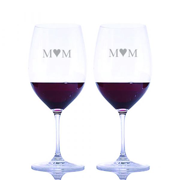 Vinum Cabernet Sauvignon/Merlot (Bordeaux) Wine Glasses, by Riedel;  Personalized, by The Crystal Shoppe