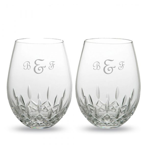 Waterford Lismore Wine Glasses  Monogrammed Red Wine Glasses