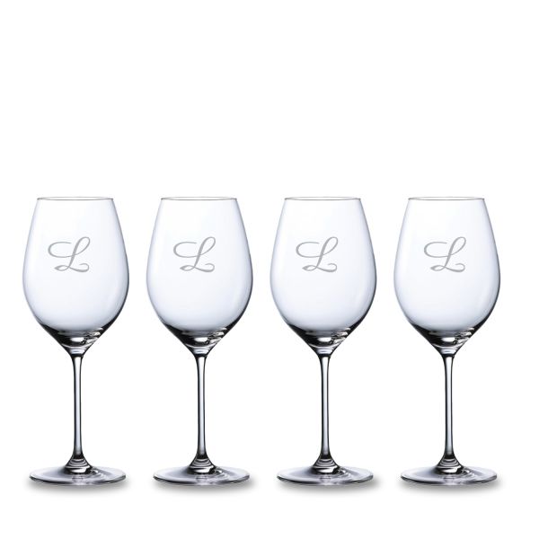 Personalised Set of 2 Red & White Wine Glass Custom Engraved 