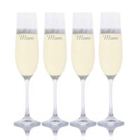 Mother's Day Champagne Glass 4pc. Set by Crystalize