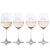 Mother's day Crystalize White Wine Glasses