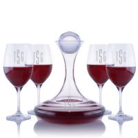 Ravenscroft Crystal Vintner's Choice Decanter Set Engraved